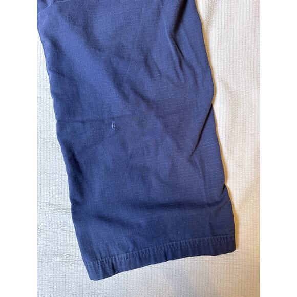 Carhartt Ripstop Cargo Pants Mens Large Navy Blue Workwear Utility Drawstring - Picture 13 of 14